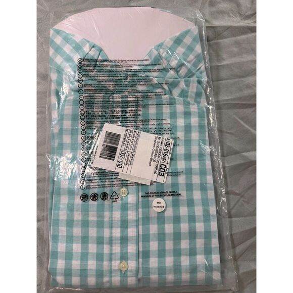 NWT Ralph Lauren Boys Gingham Button-Up Shirt - Light Mint Size 7 - Picture 5 of 5